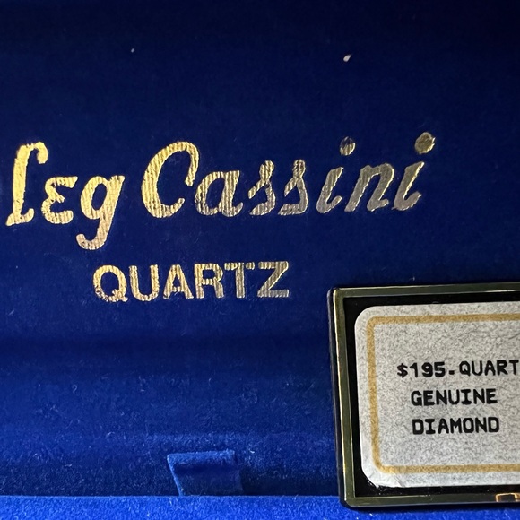 Vintage Oleg Cassini quartz diamond ladies wristwatch.
